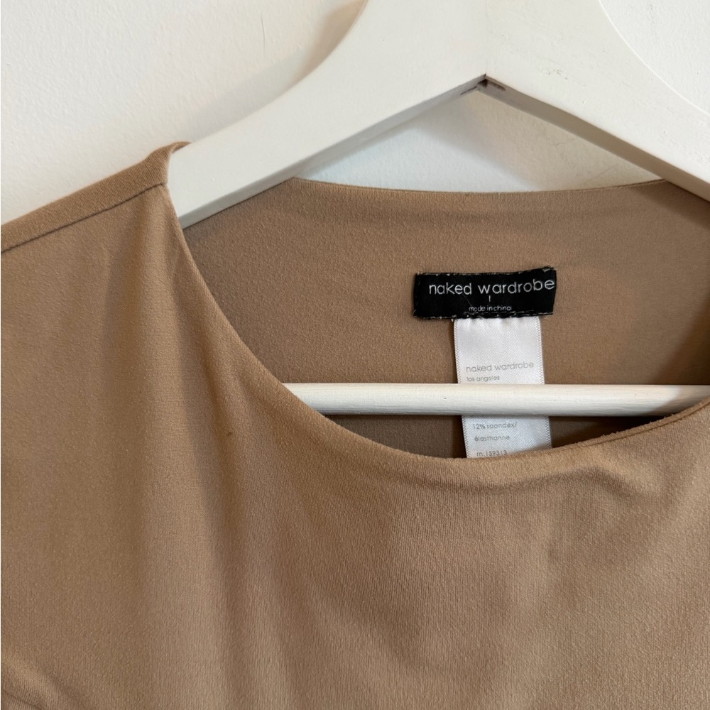 Naked Wardrobe Taupe Long Sleeve Top - Picture 2 of 3